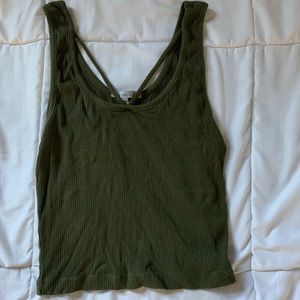 Army green tank top